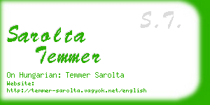 sarolta temmer business card